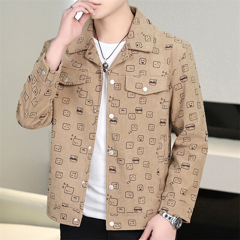 主推大码M-8XL胖暗花纹韩版休闲夹克XZ613B-5922-P85小码75，男装夹克，星座613B