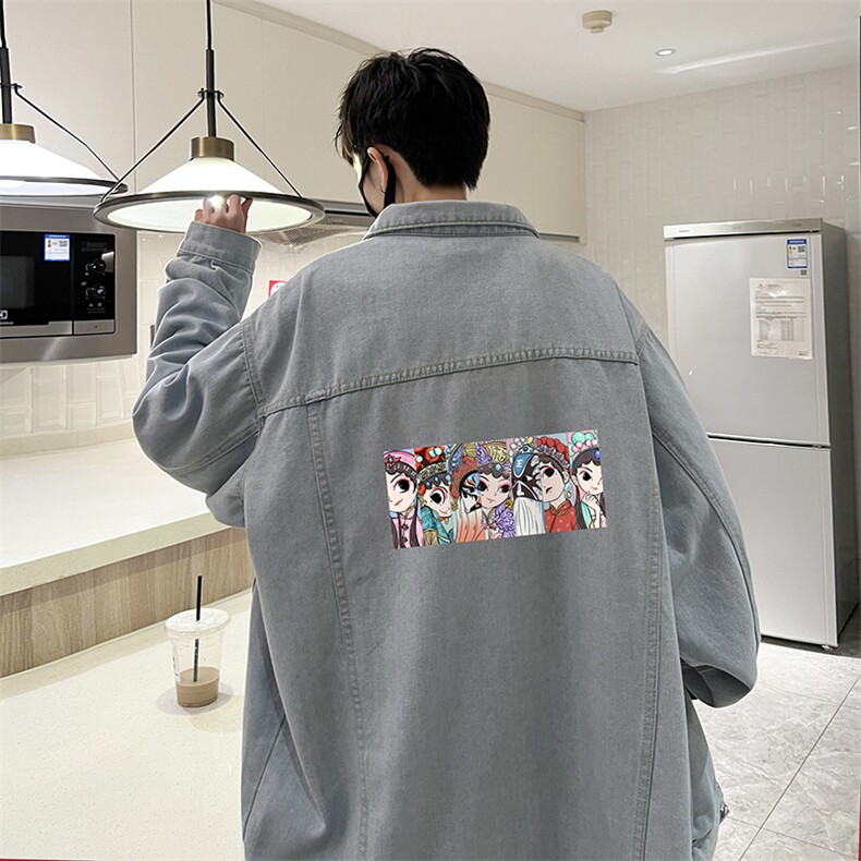 牛仔夹克男大码牛仔外套男茄克 NJ77250-P60加绒款-P75图片