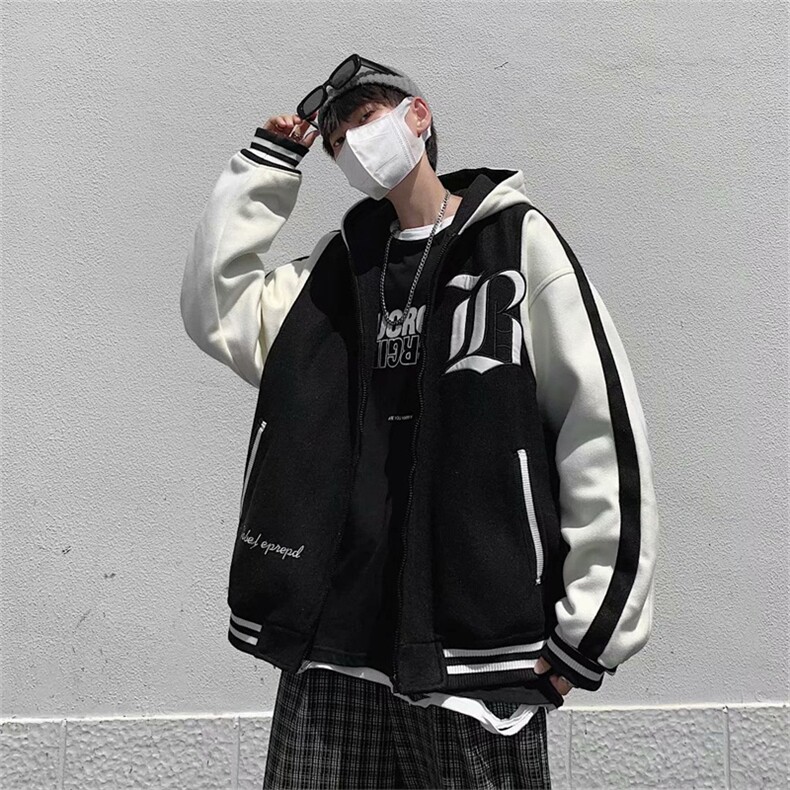 春季美式街头嘻哈连帽开衫夹克刺绣外套百搭潮牌棒球服WT245-p65,男装夹克,星座1008-1
