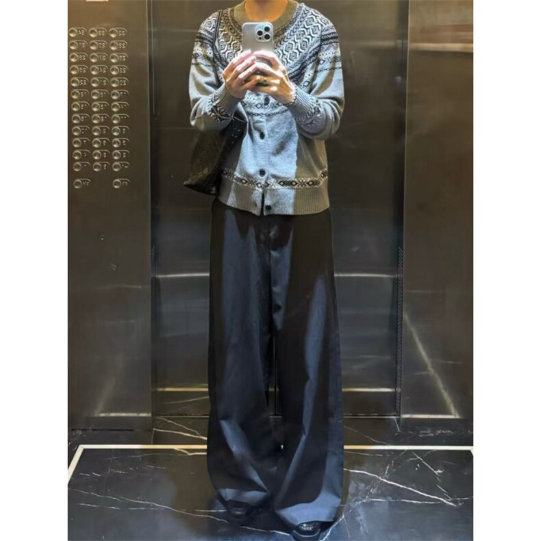 现货~秋冬新款费尔岛老钱风针织毛衣开衫百搭外套MY2596批70,男装针织衫/毛衣,星座1411A-6