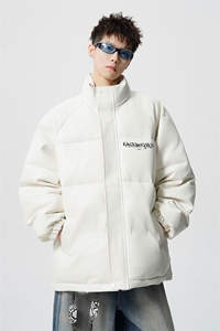 1鳄鱼纹印花设计大码M-5XL手塞棉夹克PU皮棉服男8507P120控158图片