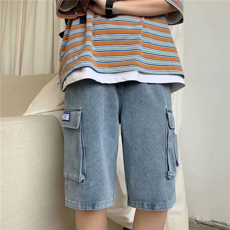 美式牛仔裤男春秋新款休闲直筒短裤L13P38,男装牛仔裤,星座1116-2