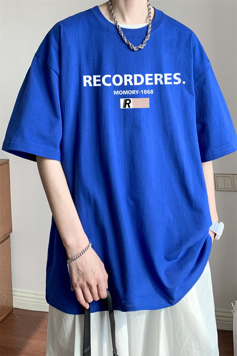 ！2024夏季新款男士纯棉印花短袖T恤情侣半袖T2410特P19,男装T恤,电商B220