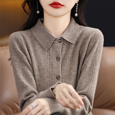 2024年秋季休闲/淑女时尚大气柔软百搭羊毛衫女，女装羊毛衫，牧雅羊绒