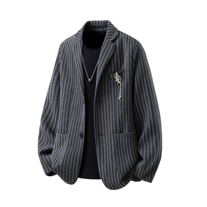 1肌理感西服M-5XL大码送胸针涤纶XF78140P85控西裤XF78151P45,男装西服,星座227-7