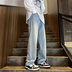 美式高街牛仔裤男韩版潮流痞帅2023秋冬新款ins长裤RK1129-P43，男装牛仔裤，星座412-3