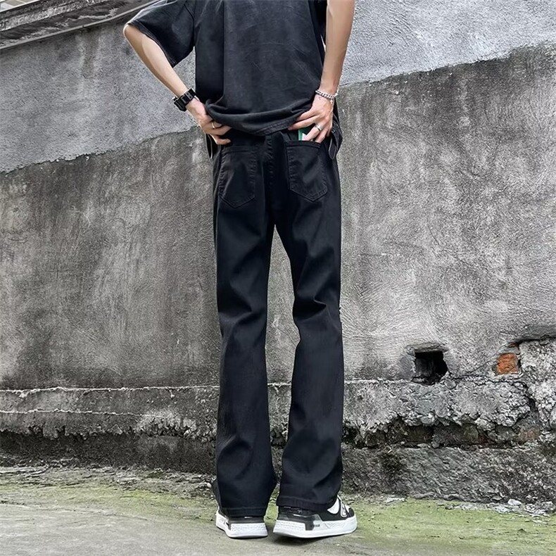 破洞牛仔裤男款夏季薄款高街潮牌直筒微喇裤1001-1-PN88-P45,男装牛仔裤,星座1001-1