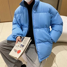2023冬季韩版宽松情侣立领保暖外套新款潮流百搭棉衣W5824-P67，男装棉衣，星座512-2
