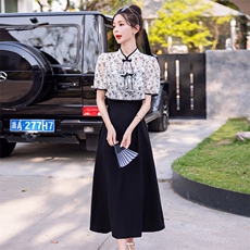 改良旗袍女2024年夏季新款新中式气质女神范吊带连衣裙，女装连衣裙，韩蜜菓
