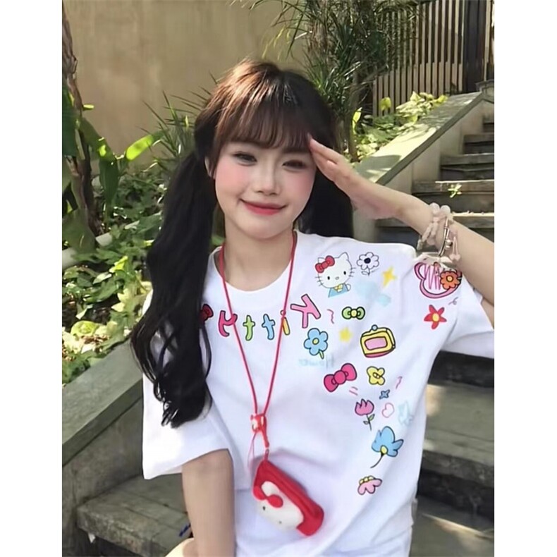 H0721-P30宽松休闲2026新款夏季短袖印花t恤女,男装T恤,星座617A-2