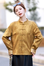 新中式开春穿搭短款外套2025新款唐装休闲气质复古盘扣中国风女装，女装短外套，雪樱依海
