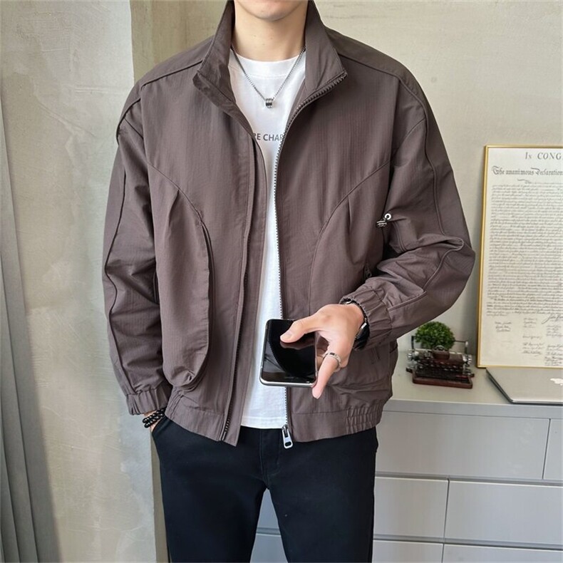 2025春季店主风潮流工装男士上衣立领休闲夹克外套男2503-P120,男装夹克,电商A413