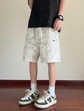 2025扎染美式复古工装短裤DK41M-5XLP35控58，男装牛仔裤，电商B325