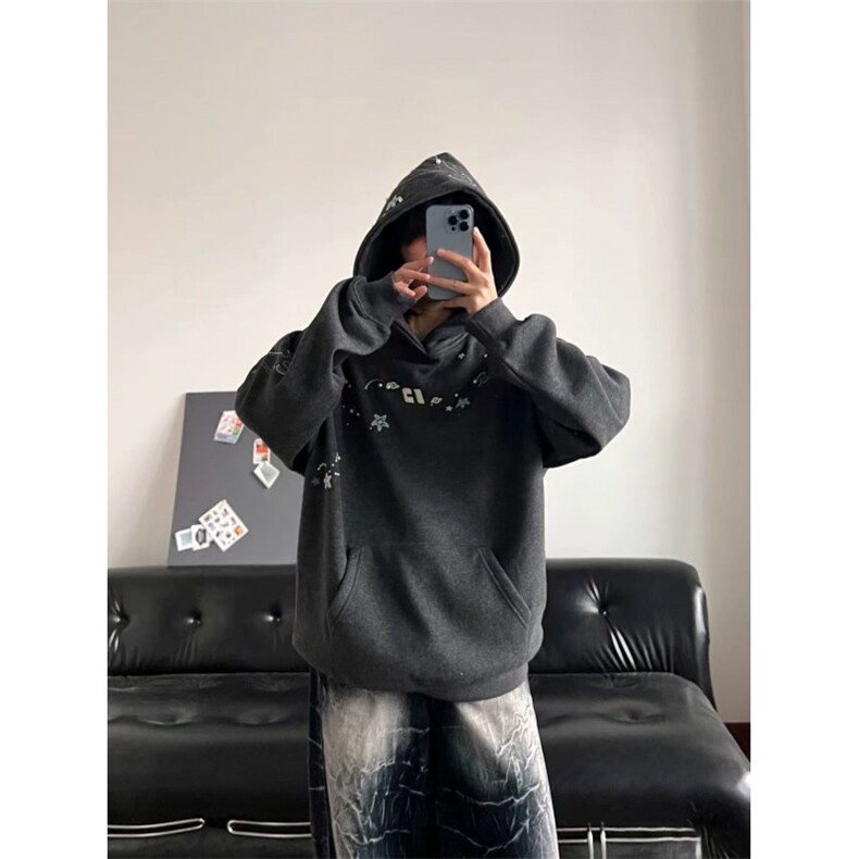 网图连帽珍珠刺绣加厚长袖卫衣男潮WY452-特P55,男装卫衣,星座1007（原301D）