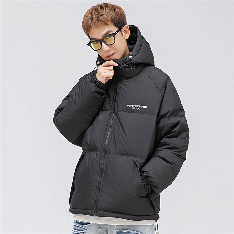 新标90白鸭绒短款羽绒服2024冬季潮流情侣潮男A436-9203-P210,男装羽绒服,电商A436