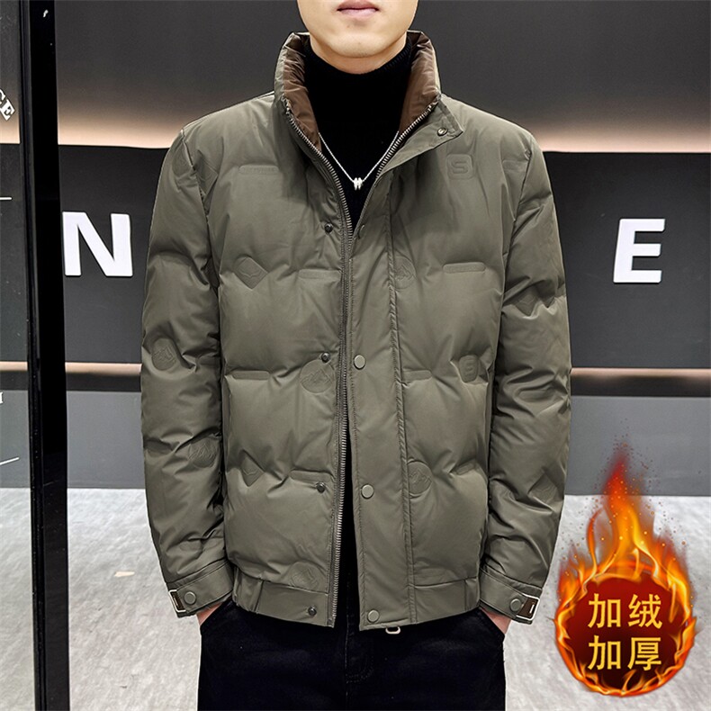 1018-MY933-P125羽绒服短款高端立领加厚保暖2025男秋冬季白鸭绒，男装羽绒服，星座1018