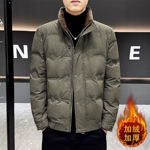 1018-MY933-P125羽绒服短款高端立领加厚保暖2025男秋冬季白鸭绒，男装羽绒服，星座1018