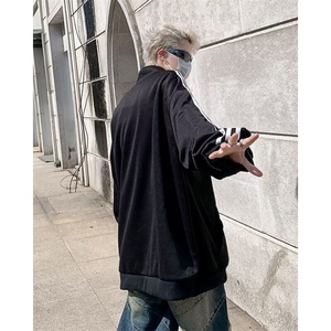 美式半拉链卫衣男款条纹设计感小众春季潮牌高级感外套L67577-P53图片