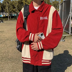 美式复古外套男春秋款设计感小众拼接潮流百搭棒球服夹克男JKT50，男装夹克，星座1116A-1（原606A）