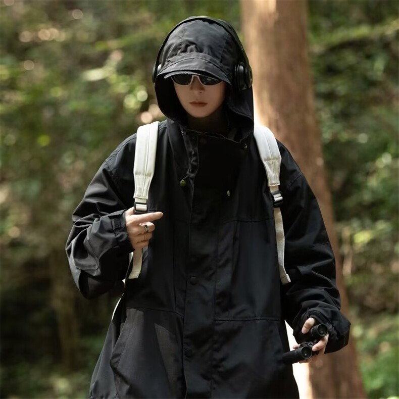 美式冲锋衣夹克男韩版潮流高街帅2024秋冬季新款ins外套W5320-P63,男装夹克,星座412-2