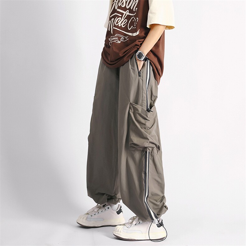 美式复古街头hiphop工装裤男女宽松高腰显瘦阔腿运动裤BE522-P42图片