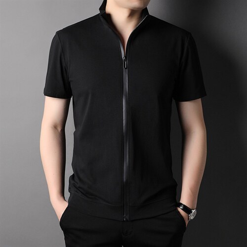 POLO衫男上衣半袖男装衣服男士体恤衫T恤潮牌休闲翻领爸爸短袖男图片
