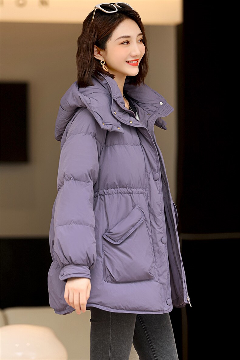 2024冬装新款时尚百搭潮流气质中长款休闲减龄羽绒服外套女,女装羽绒服,丽影随形