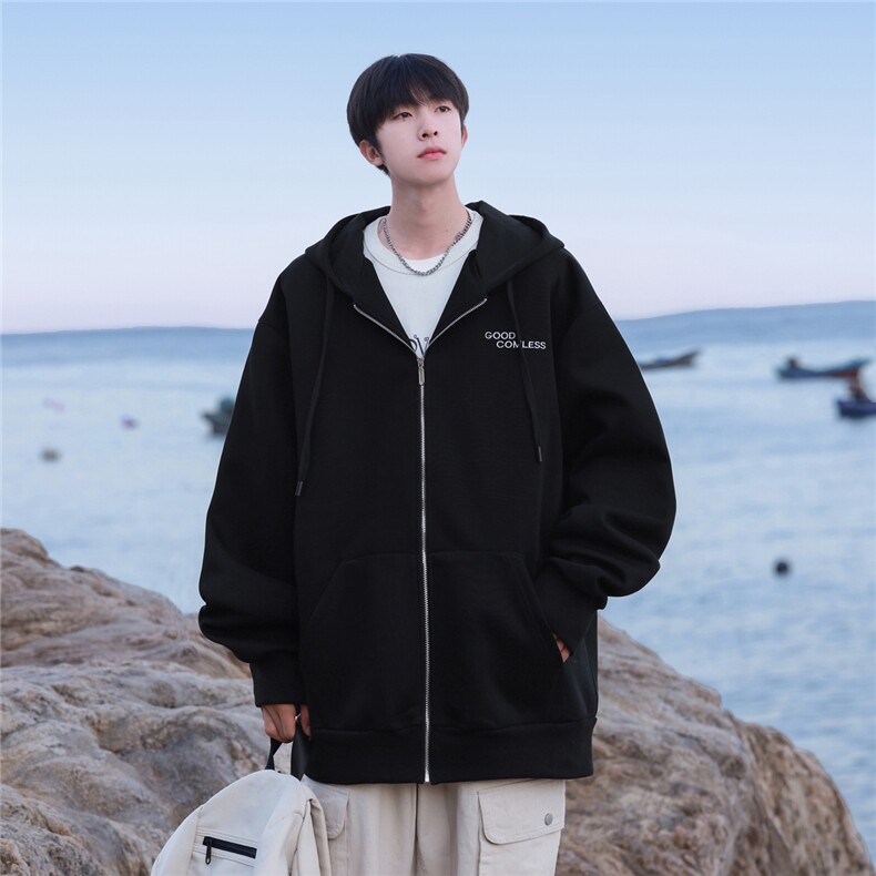 华棉刺绣开衫卫衣秋冬男外套夹克GW008-P60控78,男装夹克,星座216(原A116)