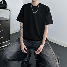 GC0306-P32夏季凉感短袖t恤男高级感痞帅解构正肩情侣百搭半袖衫，男装T恤，电商C233