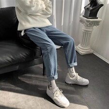 牛仔裤男宽松直筒ins韩版潮牌学生休闲裤N201P33，男装牛仔裤，星座1116-2