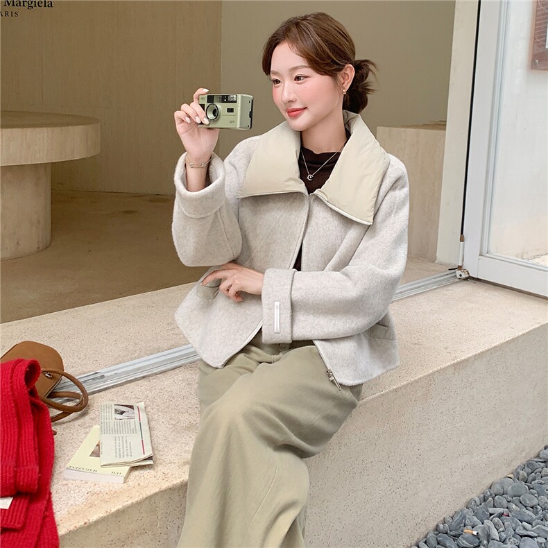 2025秋冬新款羊毛双面呢大衣女外套,女装双面呢大衣,曼娅璐