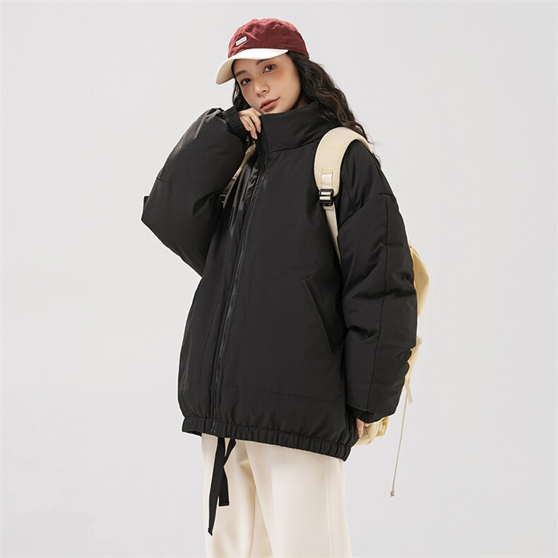 现货冬季美式休闲加厚雪山外套夹克立领纯色三防户外工装棉服,男装夹克,电商A486-1
