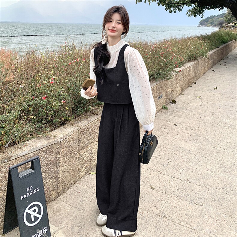 春装新款大量现货！波点衬衫牛仔三件套2C133-8915-P175-K248,女装套装/套裙,2C133