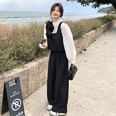 春装新款大量现货！波点衬衫牛仔三件套2C133-8915-P175-K248，女装套装/套裙，2C133