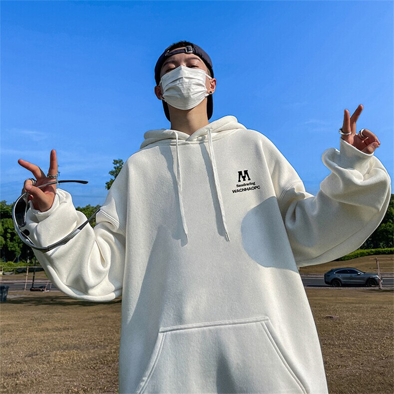 抖音得物供货可提供视频春装重磅美式宽松连帽卫衣DL2409，男装卫衣，电商A486-1