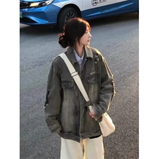 DA5115-P68新款美式复古牛仔外套春秋新款百搭夹克上衣-网图现货，男装夹克，星座603-2