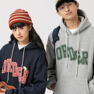 2026冬季新款男装日系潮牌印花宽松休闲卫衣加厚卫衣WY558-F96图片