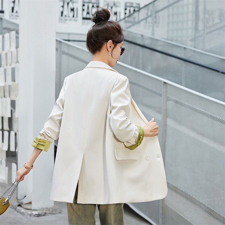 小西装外套女新款2024春秋小个子高级感收腰今年流行休闲大码西服,女装西装,岚衣(原川流布茜）