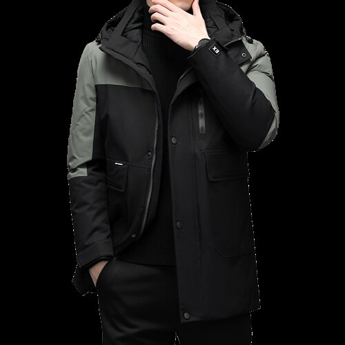 白鸭绒羽绒服男连帽中年男士休闲宽松爸爸冬装外套MYYL88286-P270图片