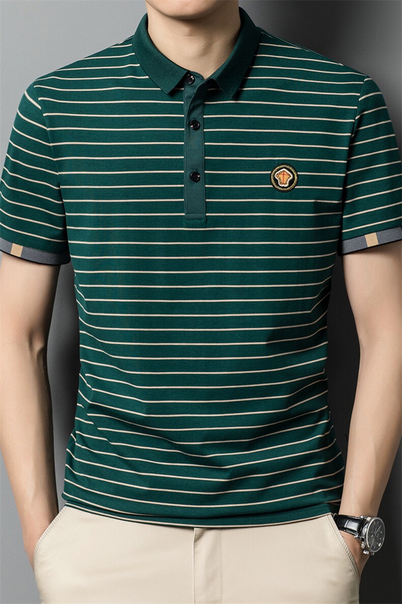 POLO衫男上衣半袖男衣服男士体恤衫休闲翻领爸爸短袖男SW507-P65,男装Polo衫,星座1105-3