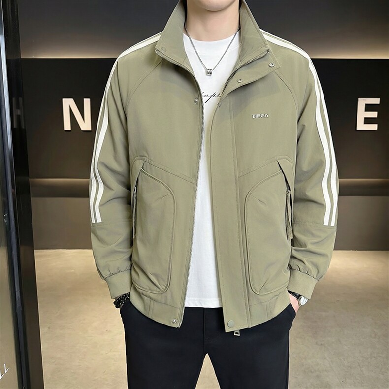 店主风新款夹克外套男春秋休闲百搭时尚立领男士上衣S8615-P85,男装夹克,星座310B-3