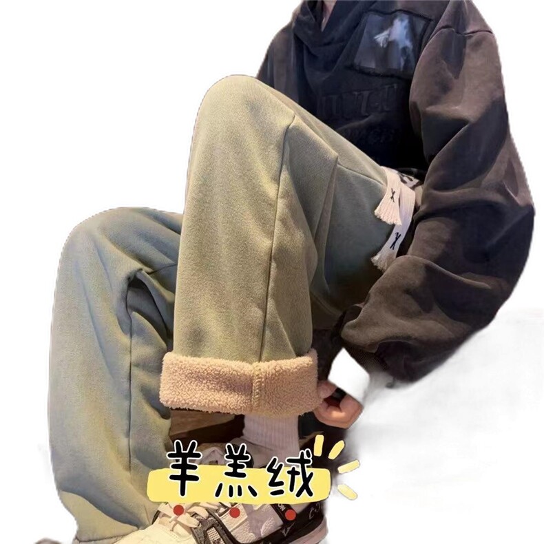 羊羔毛棉裤冬季加厚保暖加绒裤子直筒阔腿宽松牛仔裤网图,男装牛仔裤,星座302B-3