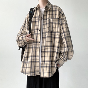 现货 小香风格子衬衫男生长袖衬衣KD612-P5078图片