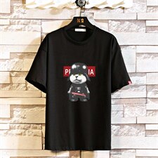 2021夏季新砖墙挂拍日系大码男已注册卡通印花短袖T恤T1072-P25，男装T恤，电商A001