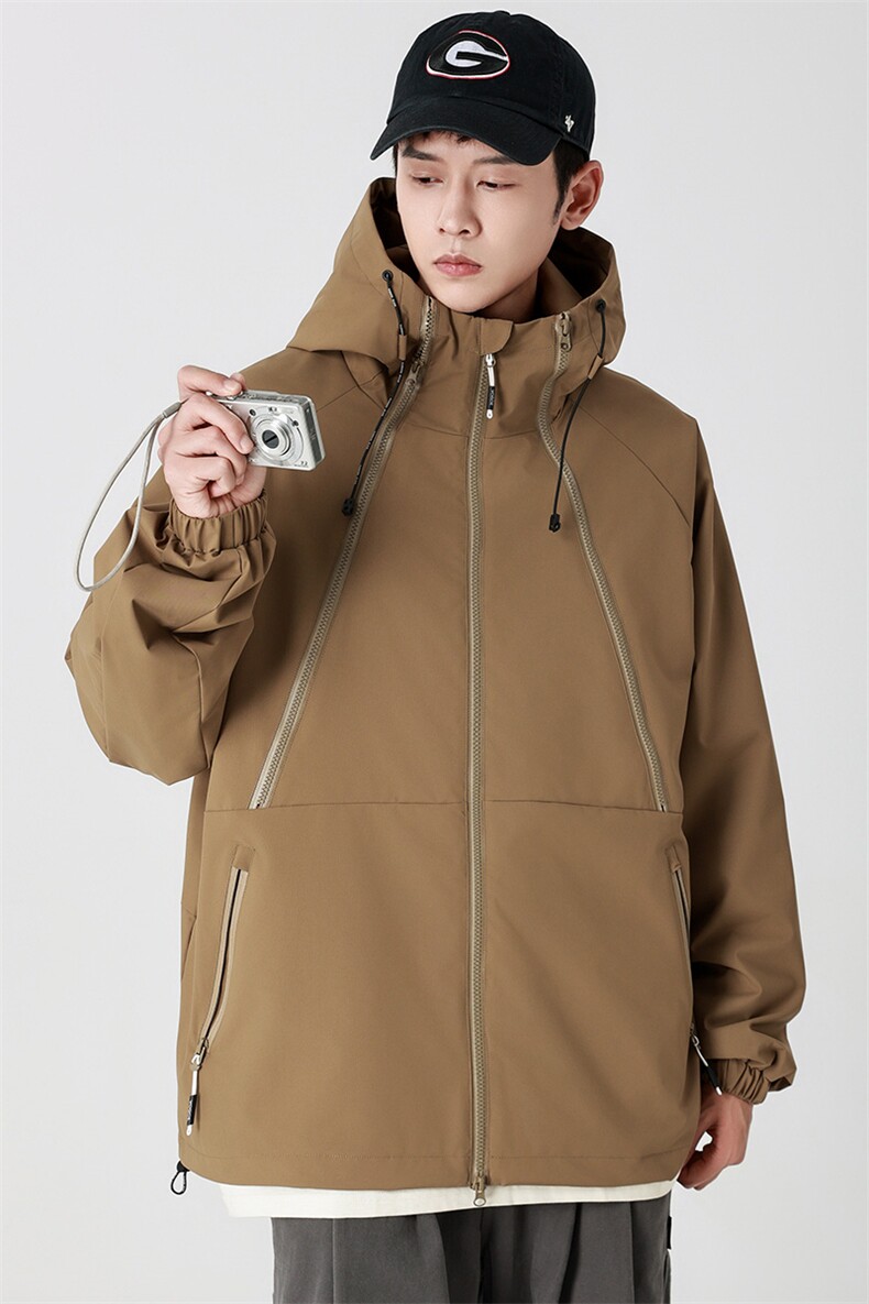 Cityboy情侣时尚连帽冲锋衣外套夹克团体班服,男装夹克,星座301D-5(原星座1415）