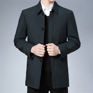 90%白鸭绒翻领羽绒服2023冬新款中年加厚爸爸装 ZL1958-P175图片