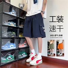 2025夏季新款腊肠狗工装口袋速干宽松短裤B315-K25568-特p30控58，男装休闲裤，电商B315
