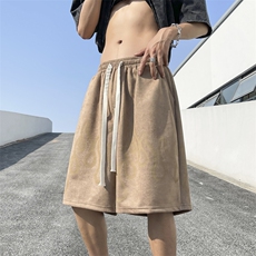 K1051-P32美式鹿皮绒火焰短裤，男装休闲裤，星座1501-1
