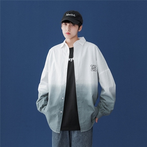 25春季新款吊染刺绣宽松情侣衬衫 C277 / P75 98图片