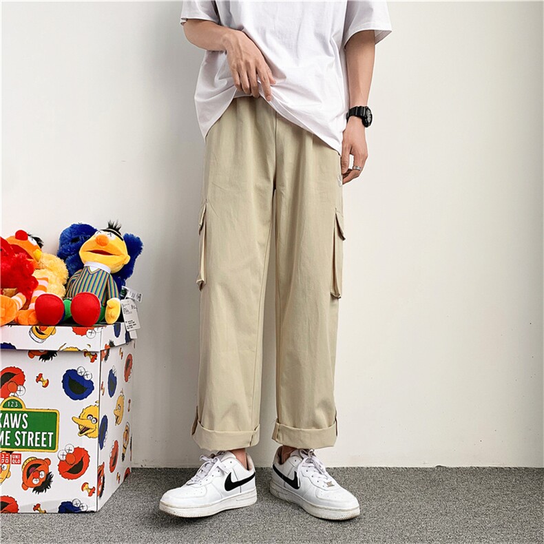 工装裤男秋季宽松日系复古直筒裤运动休闲长裤男女1008-k3535-p30,男装休闲裤,星座1008